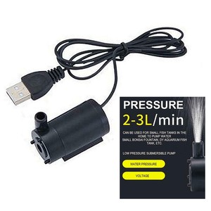 New 5V Black USB Cable Mute Mini Water Pump Micro Submersible Pump Fountain F