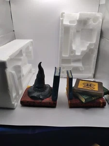 NIB NEW Set of Harry Potter Sorting Hat Bookends Enesco 2000 - Picture 1 of 3
