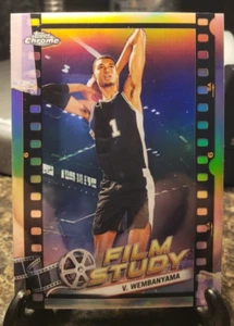 2023-24 Topps Chrome Refactor Film Study Victor Wenbanyama FS-13 RC Spurs - Picture 1 of 2