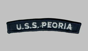 US Navy LST-1183 USS Peoria Tank Landing Ship UIM Shoulder Rocker Tab (01) - Picture 1 of 1