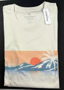 Tommy Bahama Men's Regular Graphic T / Vanilla Ice / 100% Cotton / SUNSET HOUR - Picture 1 of 8