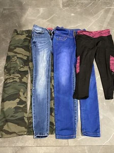 4 Piece Size 10 Girls Pants Wrangler, Wax Jean, Hot&Lovely, Game Time - Picture 1 of 9
