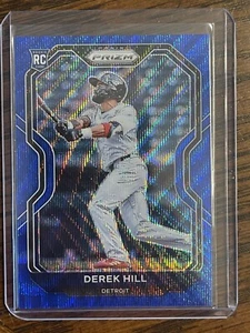 2021 PANINI PRIZM BLUE WAVE SP RC DEREK HILL TIGERS TIER III ULTRA RARE /60 🔥🔥 - Picture 1 of 2
