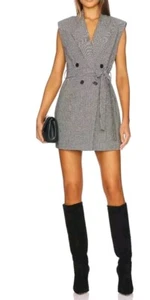 MinkPink Brooklyn Mini Blazer Dress Sm Black White NWT Gingham Dress Small - Picture 1 of 9