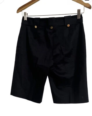 Pantalones Cortos para Mujer Tory Burch Talla 0 Dorado Botón Acentos Elegantes Informales Foto 1 de 4