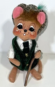 Annalee 2006 Irish St Patrick's Day Boy Mouse 6" Doll Green Vest Hat Shamrock - Picture 1 of 9