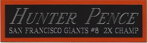 HUNTER PENCE GIANTS NAMEPLATE AUTOGRAPHED SIGNED BASEBALL-BAT-JERSEY-PHOTO - Picture 1 of 5