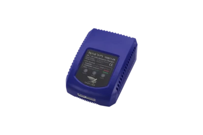 Phylax Lipo-Ladegerät, 2-3 Zellen Akku Standard Anschluss, blau