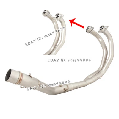 Tubo de conexión de escape para motocicleta Yamaha YZF R3 R25 MT03 MT25 tubo de enlace delantero Foto 1 de 4