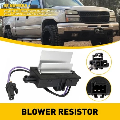 Blower Motor Resistor Heater Module Fan For Chevy 2003-2006 Silverado GMC Sierra - Image 1 of 4