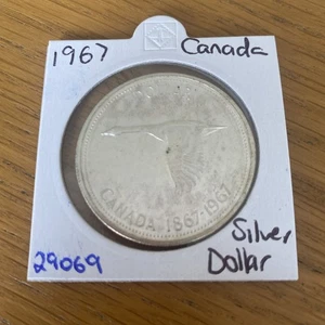 1967 Canada Elizabeth II 1867-1967 Flying Goose Silver Dollar .800 (29069) - Picture 1 of 4