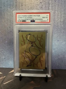 2001 Panini Harry Potter Harry’s Glasses Gold Foil #1 Psa 8 Philosophers Stone - Picture 1 of 1
