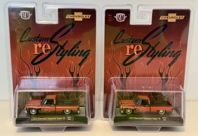M2 1973 Chevrolet Cheyenne Super 10 Custom Flames HS70 1/64 CHASE & COMMON - Image 1 of 3