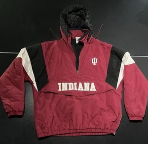 Vintage 90s Indiana Hoosiers Pro Edge Quarter-Zip Pullover Men’s Large - Picture 1 of 4