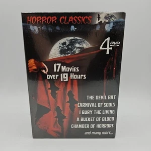 Horror Classics - 17 Movies 4 DVD Box Set - New Sealed - Picture 1 of 6