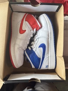 Nike Air Jordan 1 Mid "85" Blue/Chile Red DH0200-100 GS Größe 6,5Y Grundschule - Bild 1 von 6
