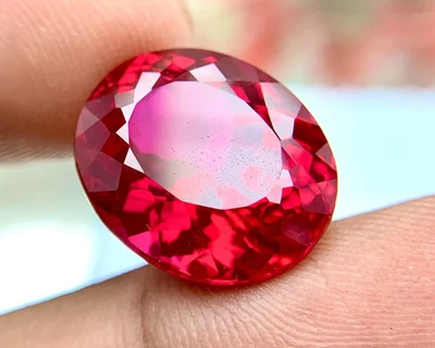 PIGEON BLOOD RED 18.22 CT PERFECT RUBY CORUNDUM OVAL GEMSTONE CHRISTMAS GIFT - Image 1 of 4