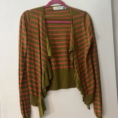 Sparrow by Anthropologie Open Front Cardigan Women’s Small Army Green/Pink - Image 1 of 4