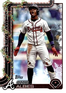 2025 Topps Holiday Base #H36 Ozzie Albies Atlanta Braves - Imagen 1 de 2