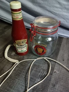 Vintage Heinz Tomato Ketchup Bottle Phone 1984 With Heinz Jar - Picture 1 of 12