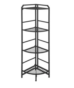 Scaffale Angolare Multiuso Evolution Struttura in Metallo Nero 35 x 33 x 116 cm - Foto 1 di 1