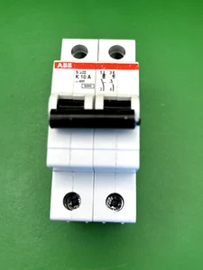 ABB S202 K10A 10A Double Pole MCB - Picture 1 of 4