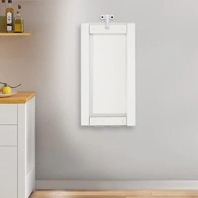 White Wall Mounted Folding Table Wood Folding Dining Table Folding Table - Image 1 of 4