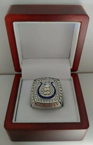 Peyton Manning - 2006 Indianapolis Colts Super Bowl Silver Color Ring With Box Cover
