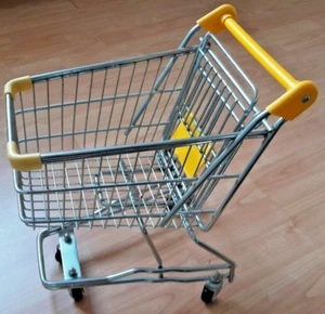 Deko Mini Metall Einkaufswagen - Bild 1 von 6