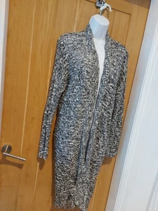 Cardigan grigio lungo lavorato a maglia Hollister XS/S - Foto 1 di 7