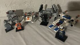LEGO Star Wars Microfighter Lot of 4, 75074 75075 75128 75160, w/ figures manual