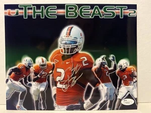 Jon Beason Signed Miami Hurricanes 8x10 Photo JSA - Picture 1 of 5