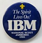 1985 IBM NATIONAL SCOUT JAMBOREE Boy Scouts of America 2.5" pinback button BSA ^