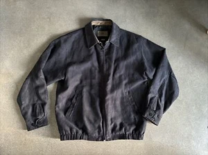 Jacket classic canvas windbreaker in black by Rainforest men's sz L - Picture 1 of 15