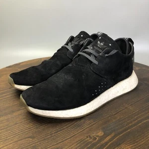 Adidas NMD C2 Mens Size 11 Black Suede Running Shoes Sneakers - Picture 1 of 10