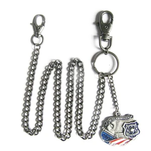 Police Officer Schlüsselkette Walletchain United States Cop USA US Polizei - Picture 1 of 1