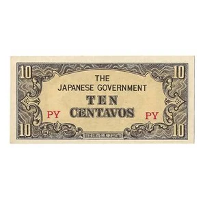 Zweiter Weltkrieg Japanische Regierung zehn Centavos - PY - Stempelglanz Schein - Bild 1 von 2