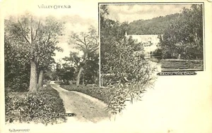 VALLEY CITY, NORTH DAKOTA, PARK & DAM c 1905, VINTAGE POSTCARD - Picture 1 of 2