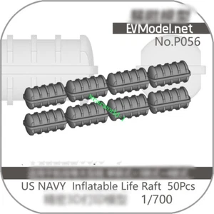 Balsa salvavidas inflable EVModel P056 1/700 US NAVY 50 piezas piezas impresas en 3D - Imagen 1 de 4