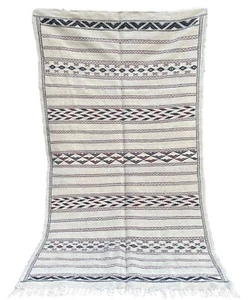 Beni Ourain Moroccan Rug Berber Carpet Handmade - Tribal Design - 3.5 x 6.3 - Picture 1 of 7