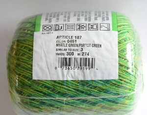 Tante Lydia Häkelgarn / Farbe 0461 Myrtengrün / Papageiengrün / 300 Yards - Bild 1 von 4