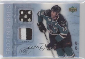 2007-08 Upper Deck Ice Frozen Fabrics PETG Patch /25 Joe Thornton #JT Patch