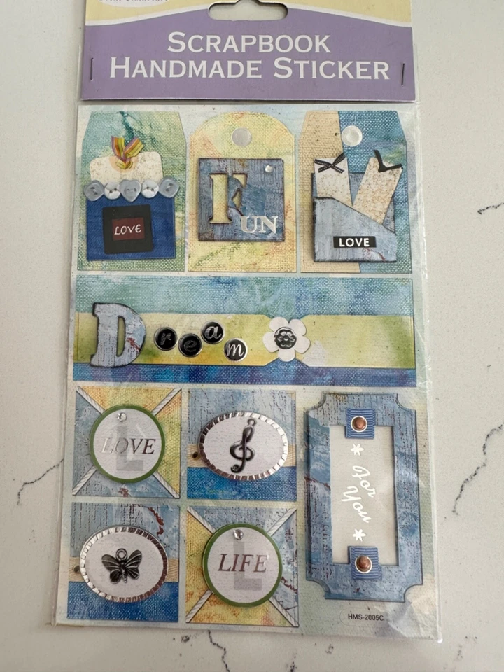 Álbum de recortes de Miss Elizabeth pegatinas hechas a mano 3 dimensiones amor diversión sueños artesanía Foto 1 de 4