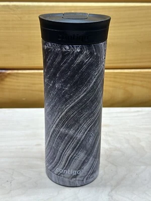 Taza de viajero con vaso de metal aislado Ignite 2015 mármol/negro sello a presión Foto 1 de 4