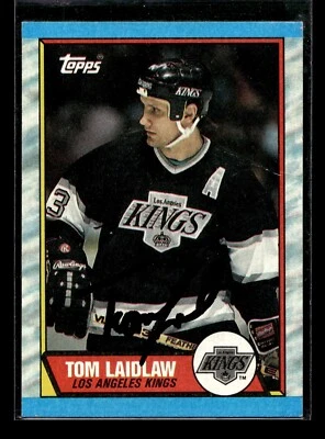 Tom Laidlaw Autographed 1989-90 Topps Card #34 Los Angeles Kings - Image 1 of 2