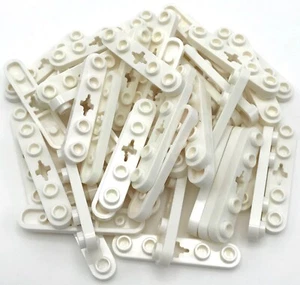 Lego 50 New White Technic Plates 1 x 5 with Smooth Ends 4 Studs and Center Axle - Picture 1 of 1