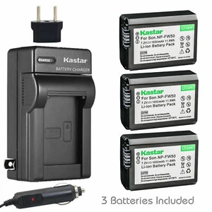 Kastar Normal Charger Kit & 3 Batteries for Sony NP-FW50 - Picture 1 of 5