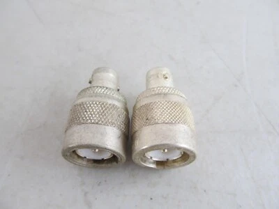 2x UG-636A/U AMPHENOL BNC-Female to C-Male Coaxial Adapter Vintage Silver Plated - Image 1 of 4