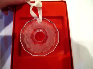 Gorham crystal wreath ornament, in original box - Picture 1 of 6