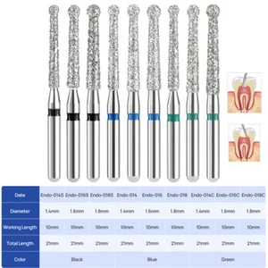 5Pcs AZDENT Dental Diamond Burs FG Endo Bur Opening Preparing Pulp Cavity Drill - Picture 1 of 52